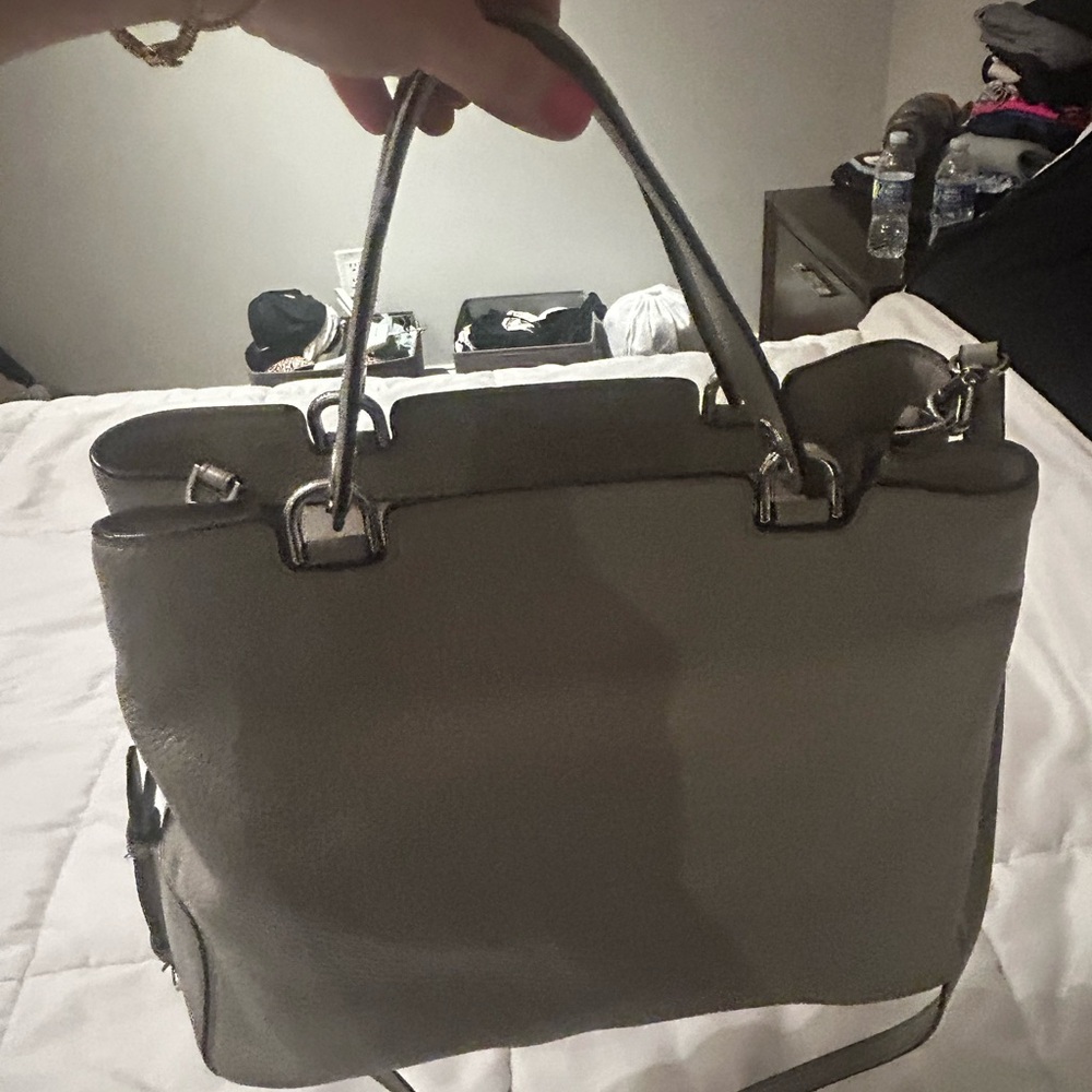 Michael Kors Leather handbag,Elegant Gray Leather
